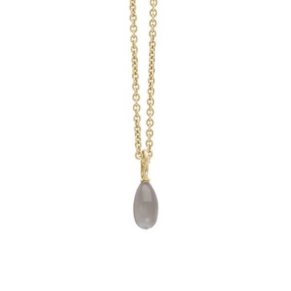 Heiring Anheng Stonedrops Grey Moonstone Forgylt