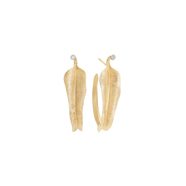 Ole Lynggaard Copenhagen Creol Earrings Small Leaves 2 diam. tot
