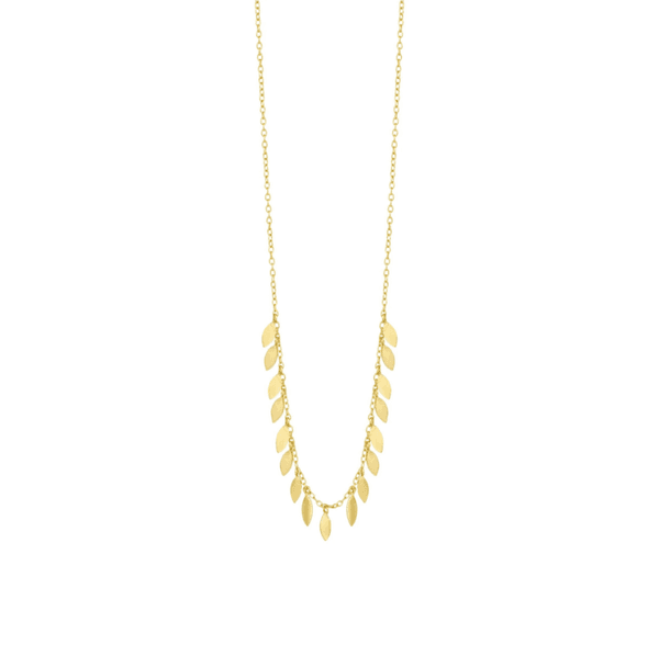 SUSANNE FRIIS BJØRNER Halssmykke Blader Gullbelagt